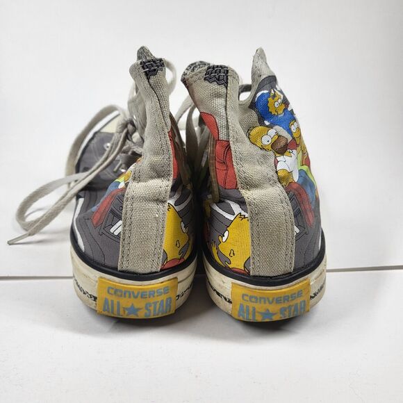 The Simpsons Chuck Taylor Converse All Star High Top Sneakers Mens 5 Womens 7 - Picture 7 of 13